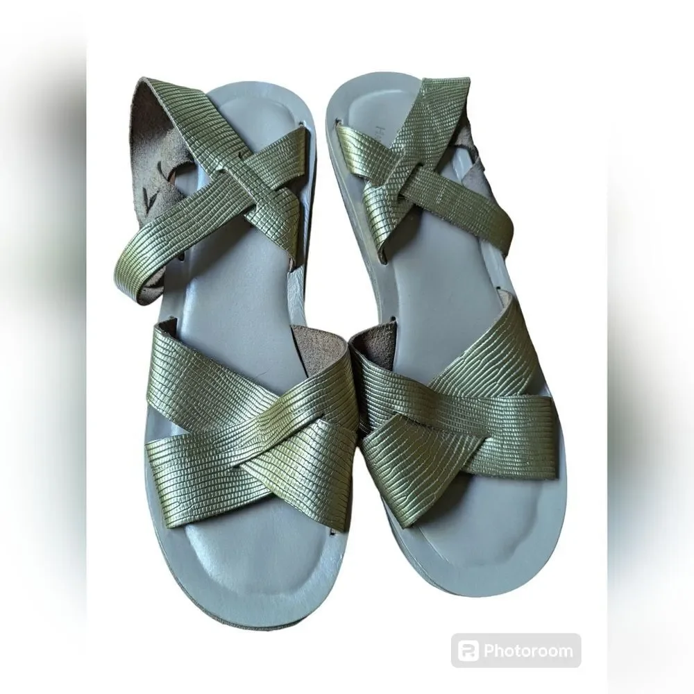 Original Kork Ease 3 inch gold platform sandals